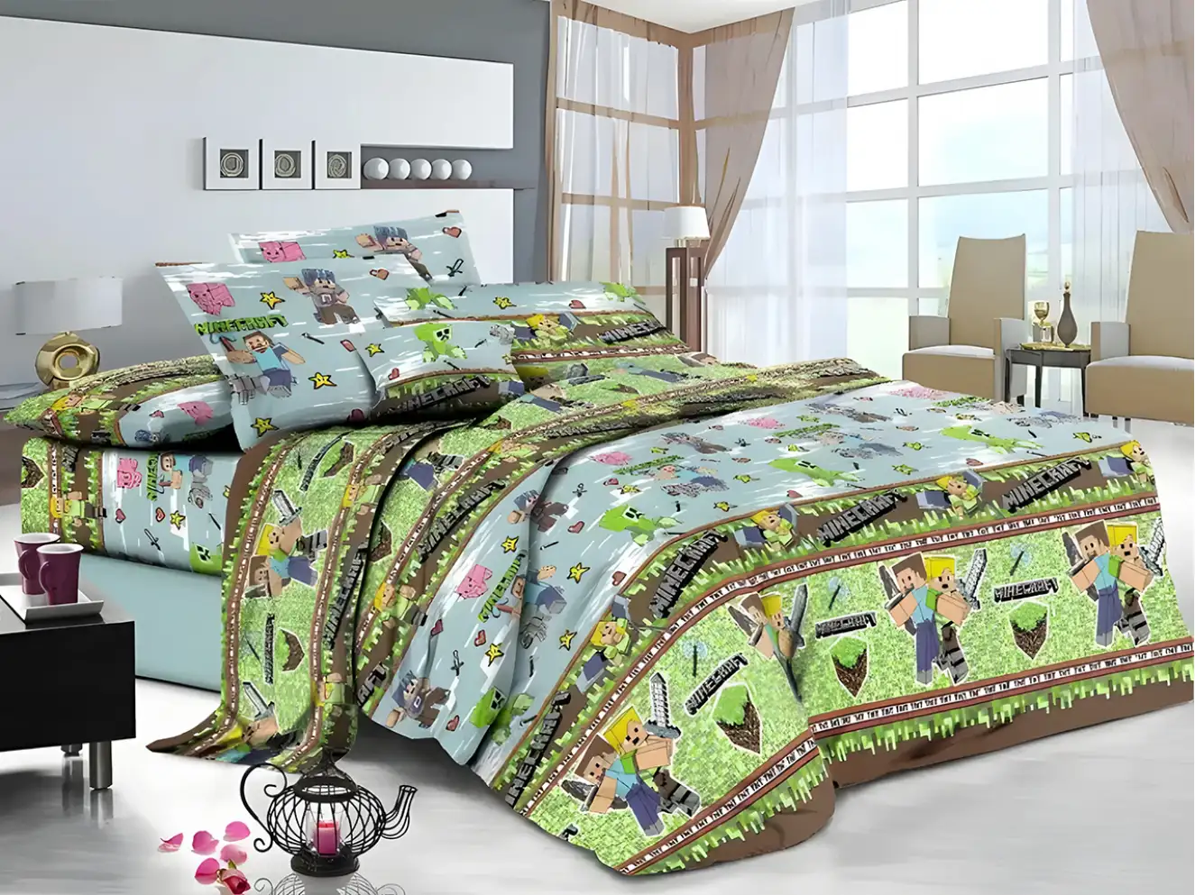 Дитяча постільна білизна Майнкрафт