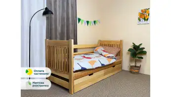 Дитяче ліжко з дерева Даніель (ясен) Натуральний