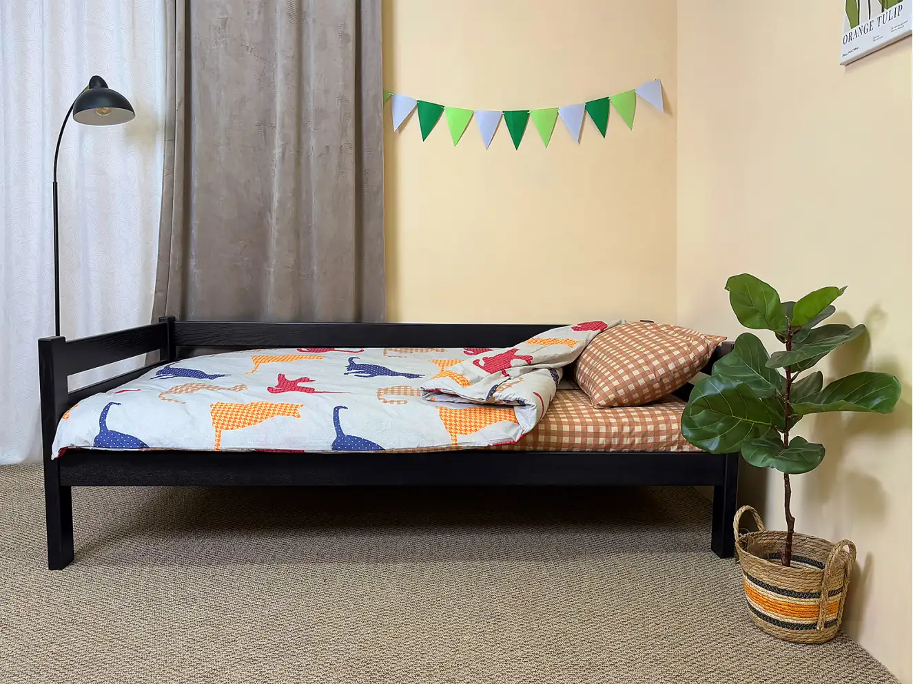 Дитяче ліжко з дерева Мілана (ясен) Венге