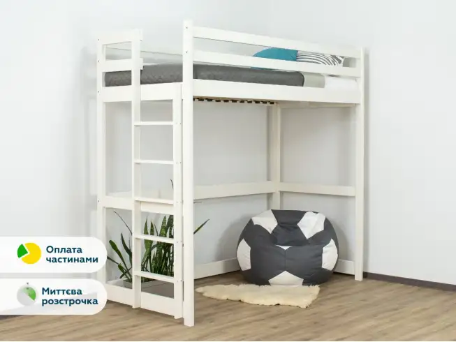 Дитяче ліжко горище Шрек (бук) 