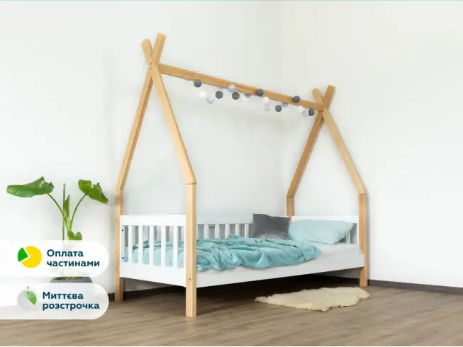 Дитяче ліжко Будиночок Хатинка (бук) 