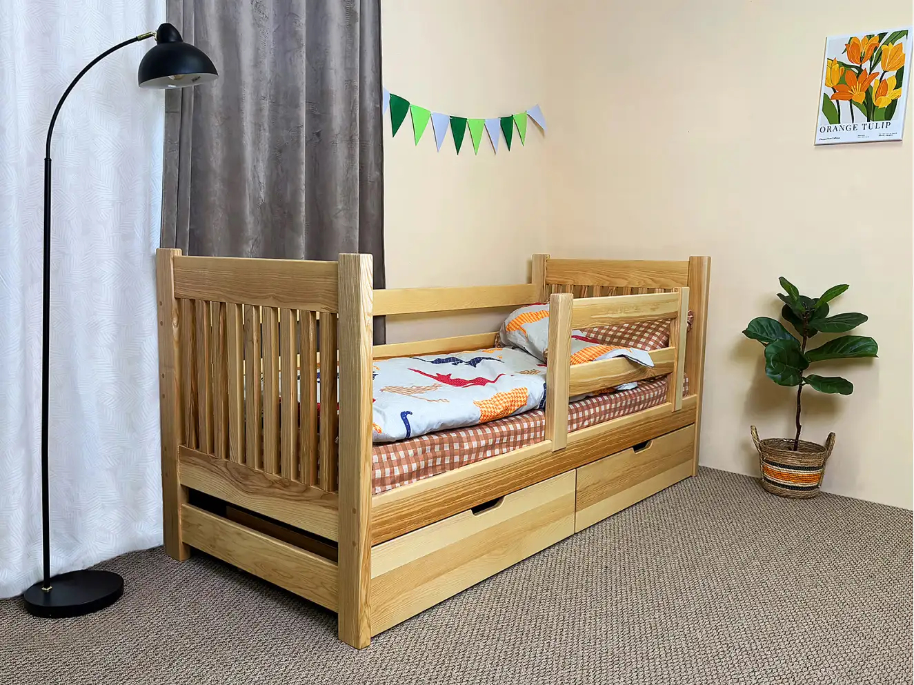 Детская кровать с дерева Даниэль (ясень) Ral