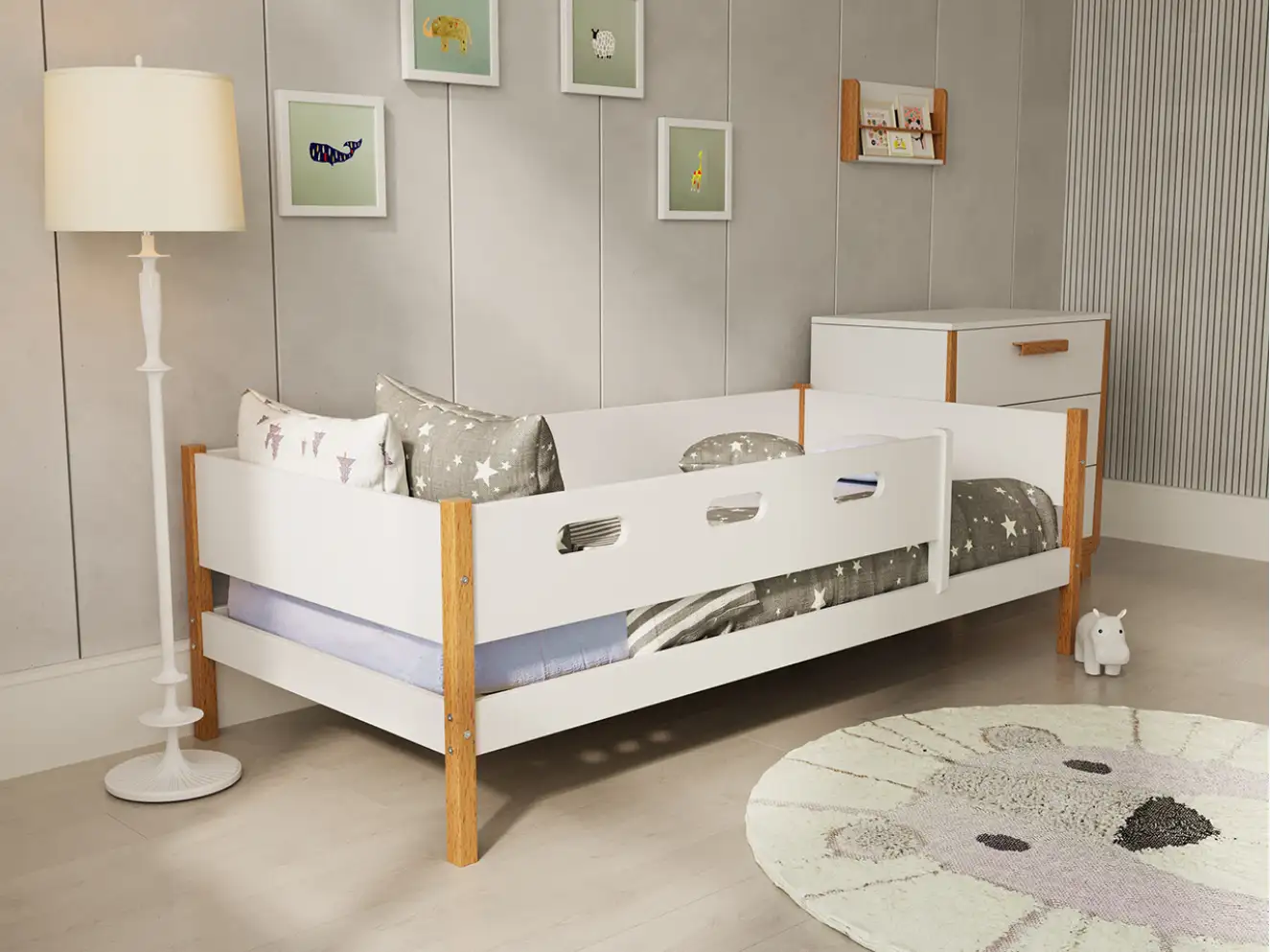 Ліжко дитяче з дерева Simple / Симпл Колір RAL