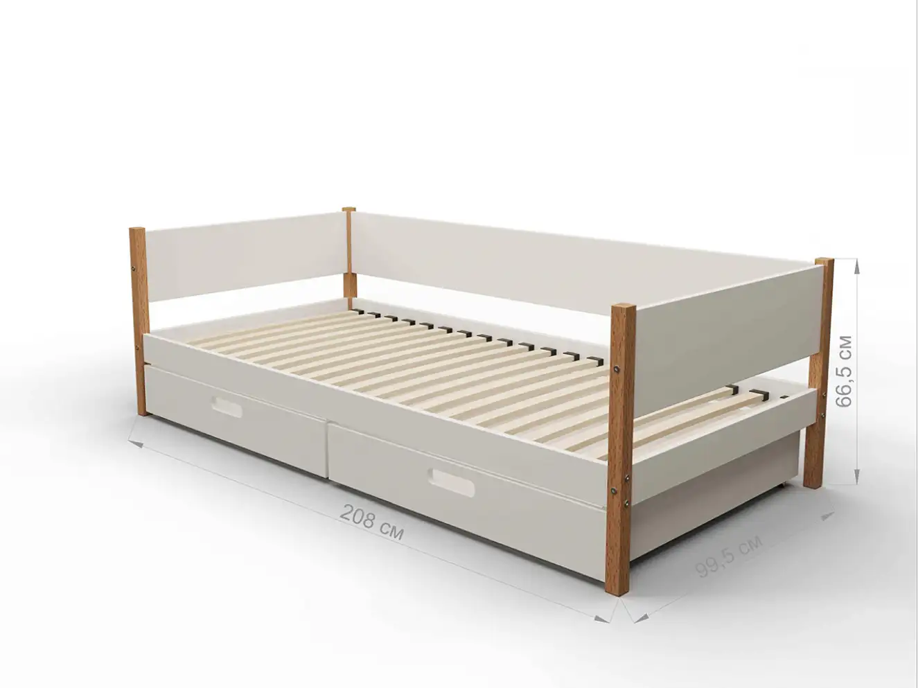 Ліжко дитяче з дерева Simple / Симпл Колір RAL