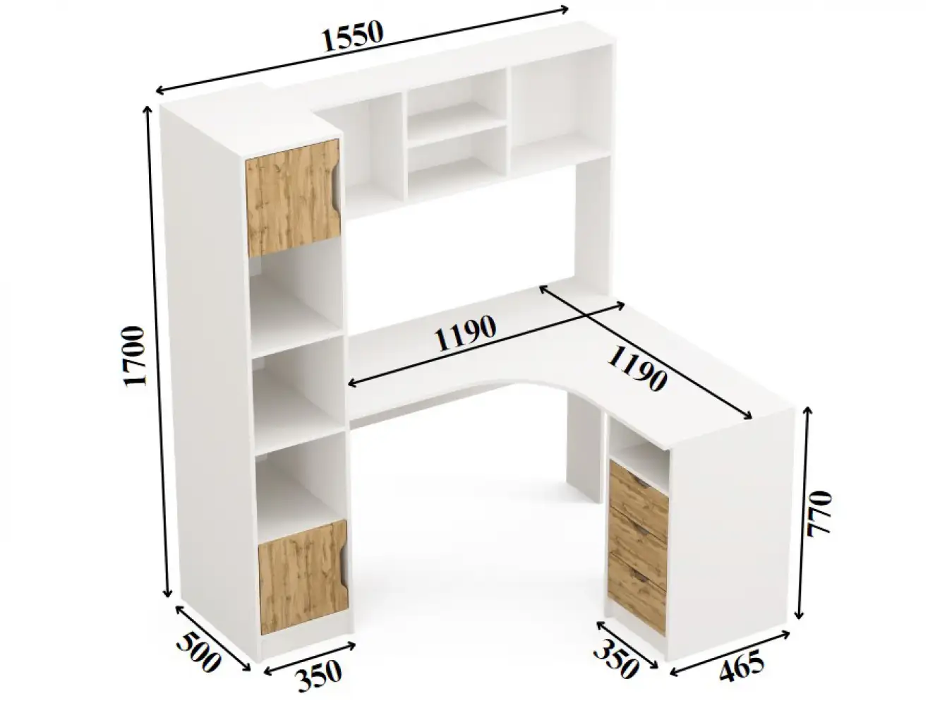 Кутовий стіл Тінейджер Тахо/ Table Teenager