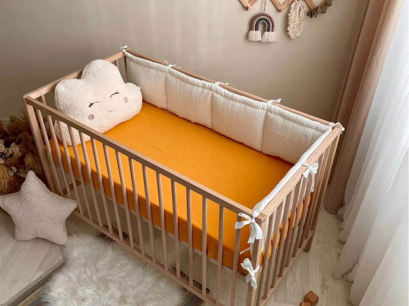 Простирадло муслін 120 х 60 (гірчиця)