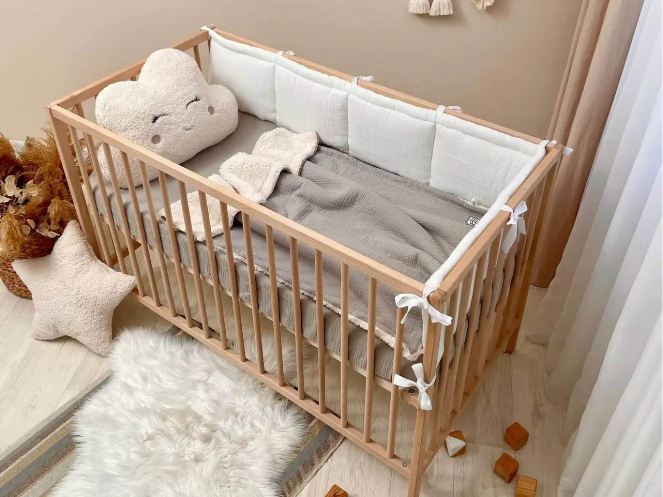 Простирадло муслін 120 х 60 (сіре)