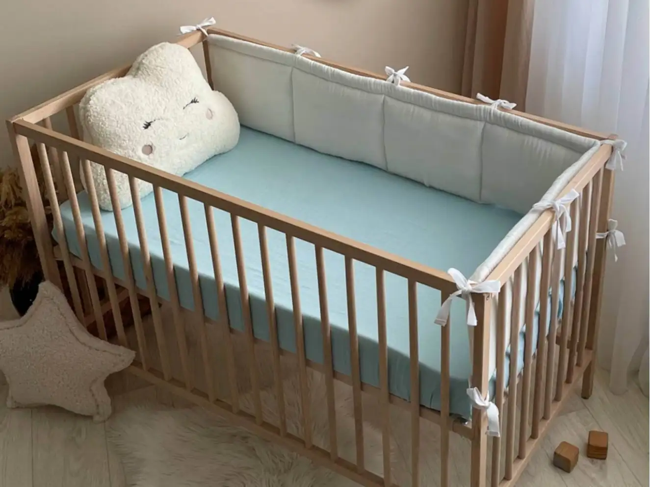 Простирадло муслін 120 х 60 (блакитний)