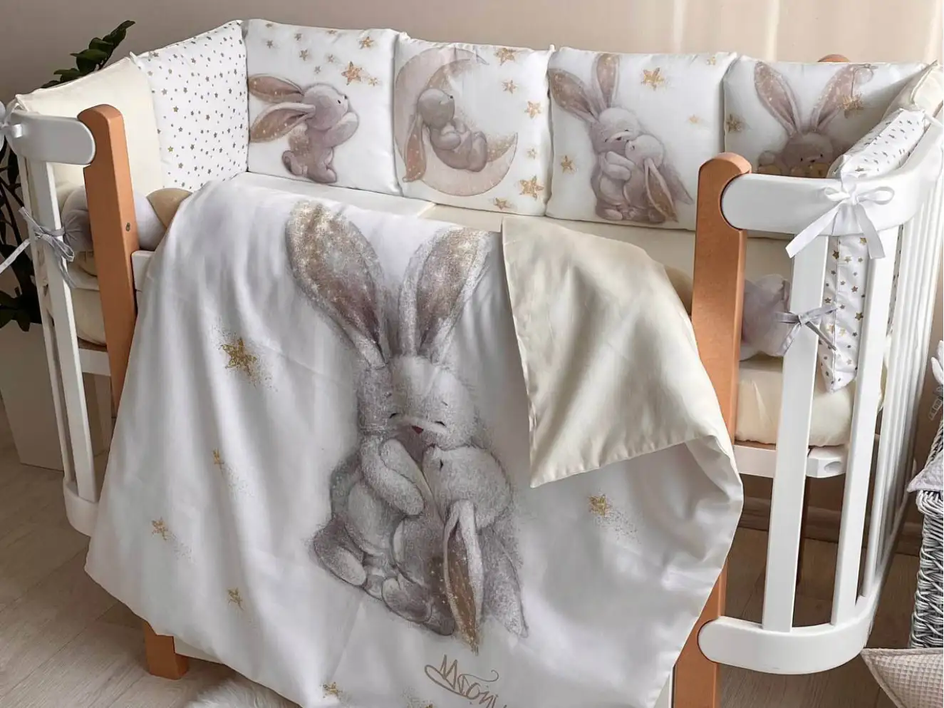 Комплект постельного белья Magic Зайка золото (бежевый)