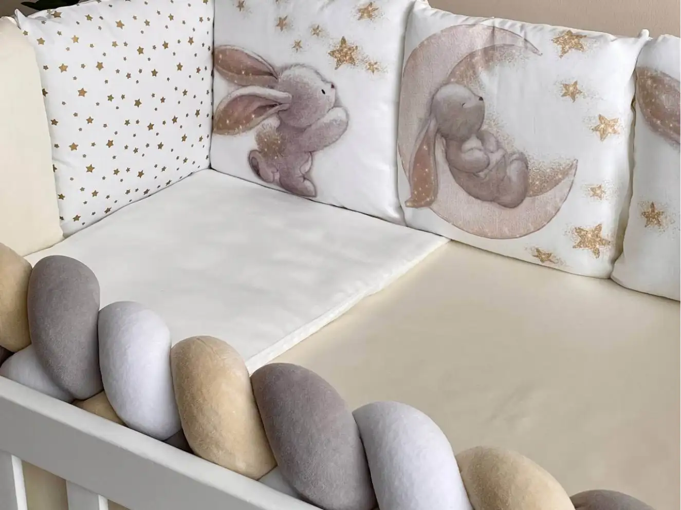 Комплект постельного белья Magic Зайка золото (бежевый)