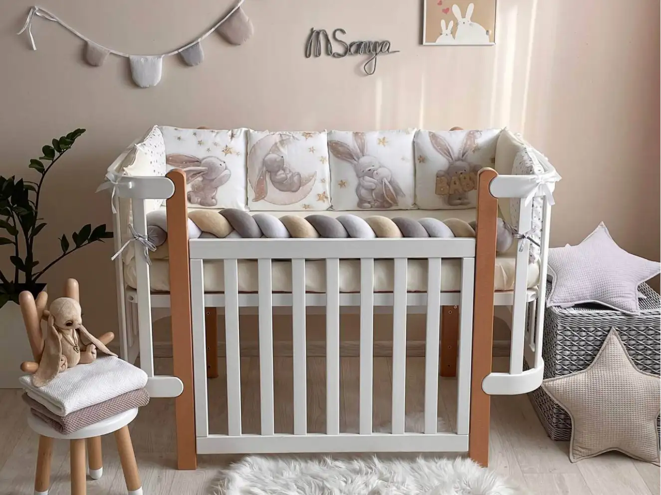 Комплект постельного белья Magic Зайка золото (бежевый)