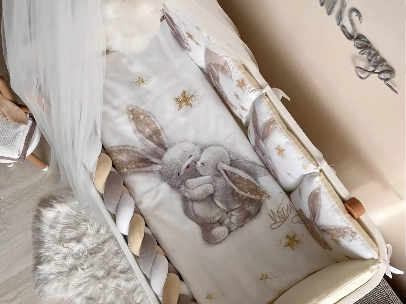 Комплект постельного белья Magic Зайка золото (бежевый)