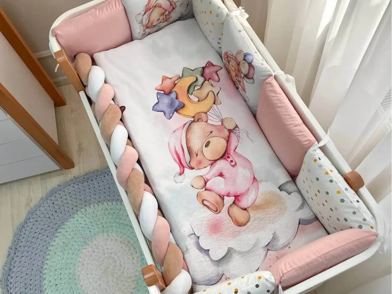 Комплект постельного белья Мишки Гамми (розовый)