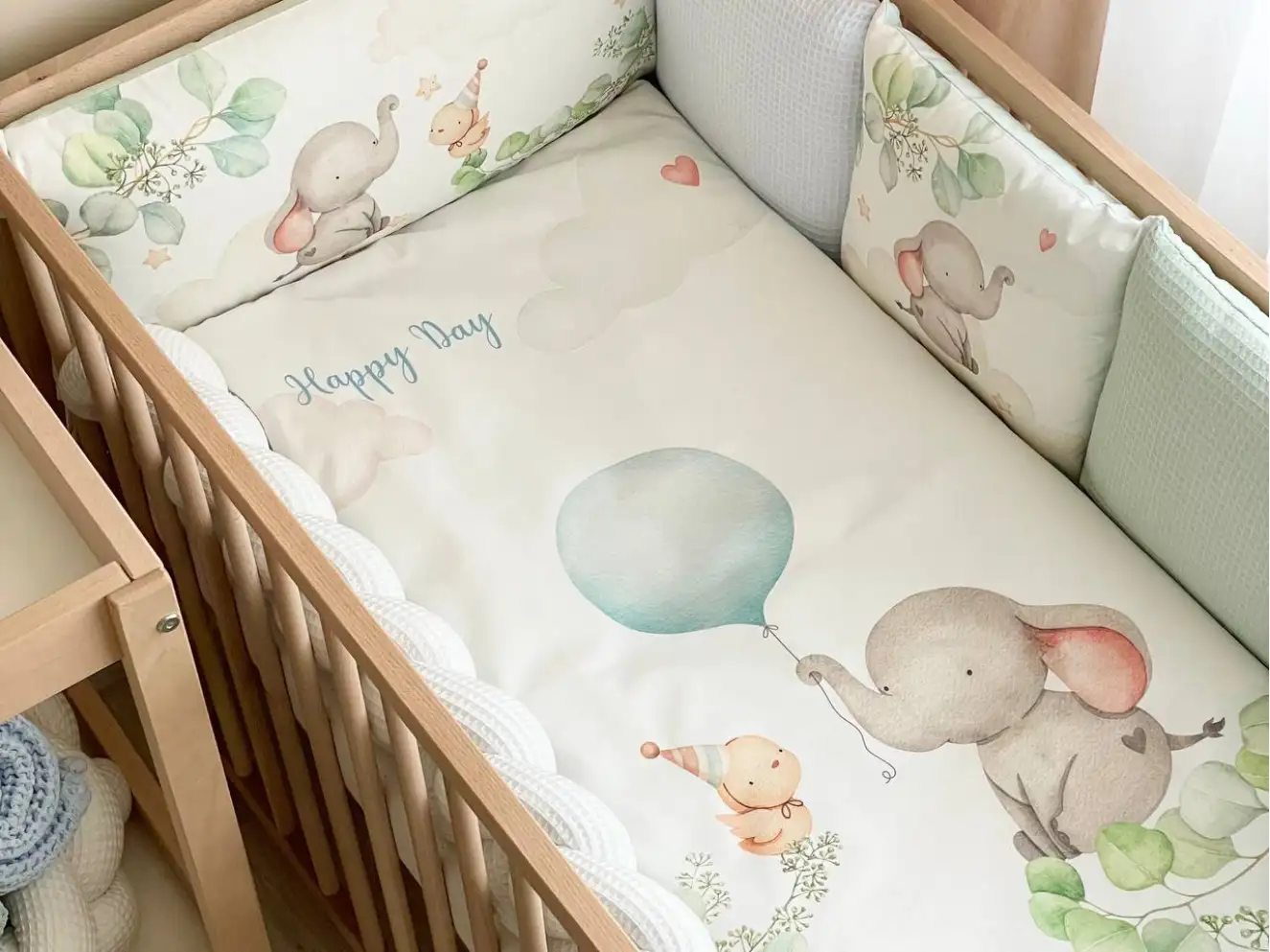 Комплект постільної білизни Колекція №9 Happy Day м`ята