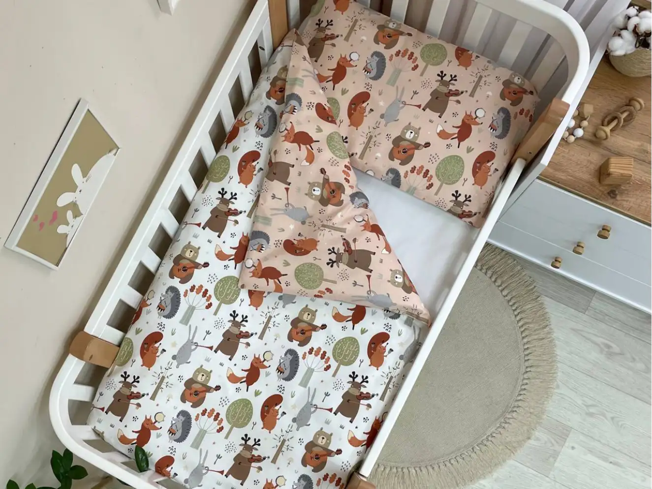 Комплект постільної білизни Baby Mix Звірята музиканти Комплект постільної білизни Baby Mix Звірята музиканти