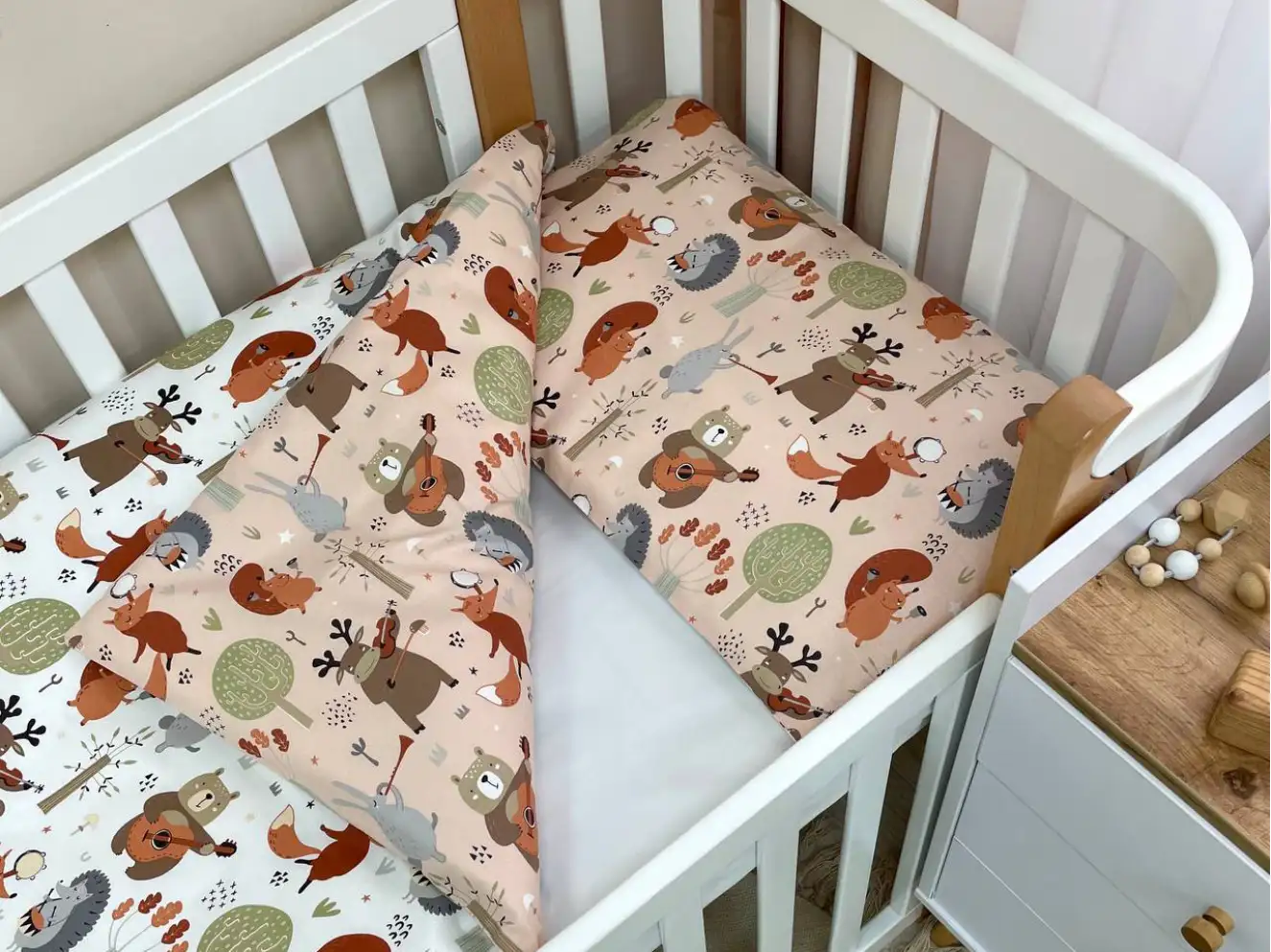 Комплект постільної білизни Baby Mix Звірята музиканти Комплект постільної білизни Baby Mix Звірята музиканти