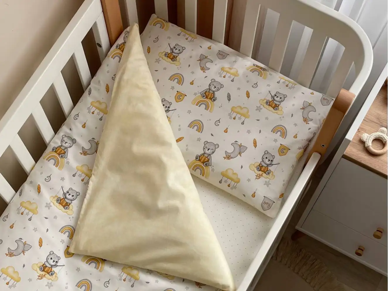 Комплект постільної білизни Baby Mix Ведмедик boy жовтий