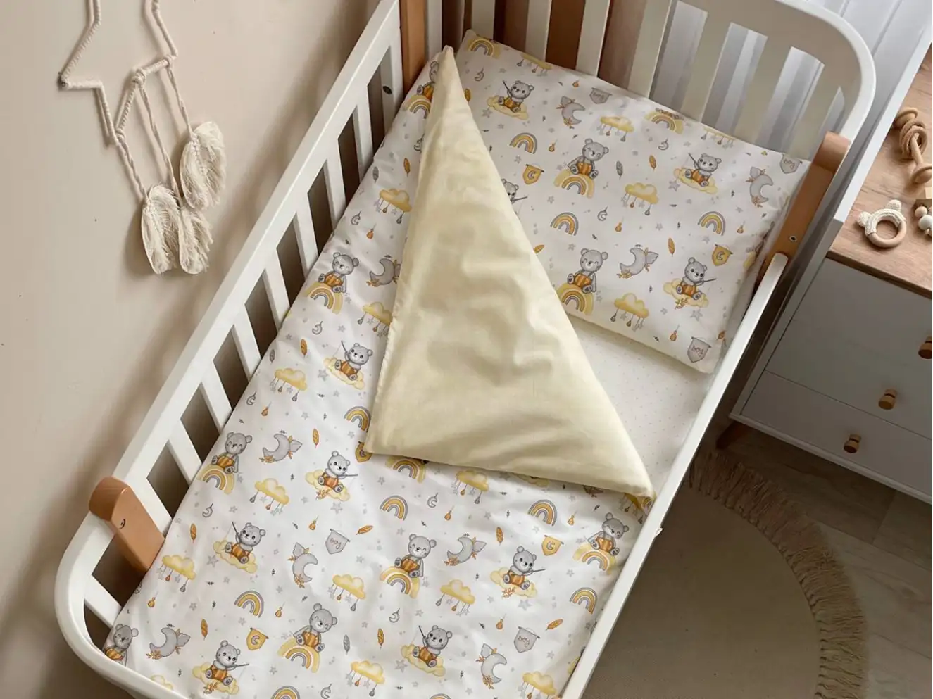 Комплект постільної білизни Baby Mix Ведмедик boy жовтий