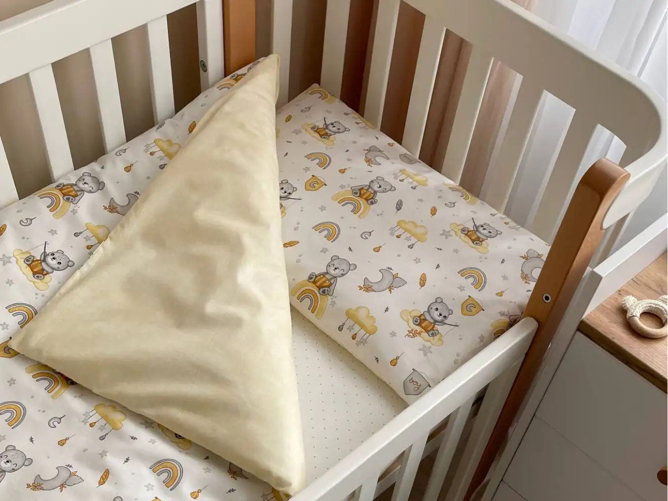 Комплект постільної білизни Baby Mix Ведмедик boy жовтий