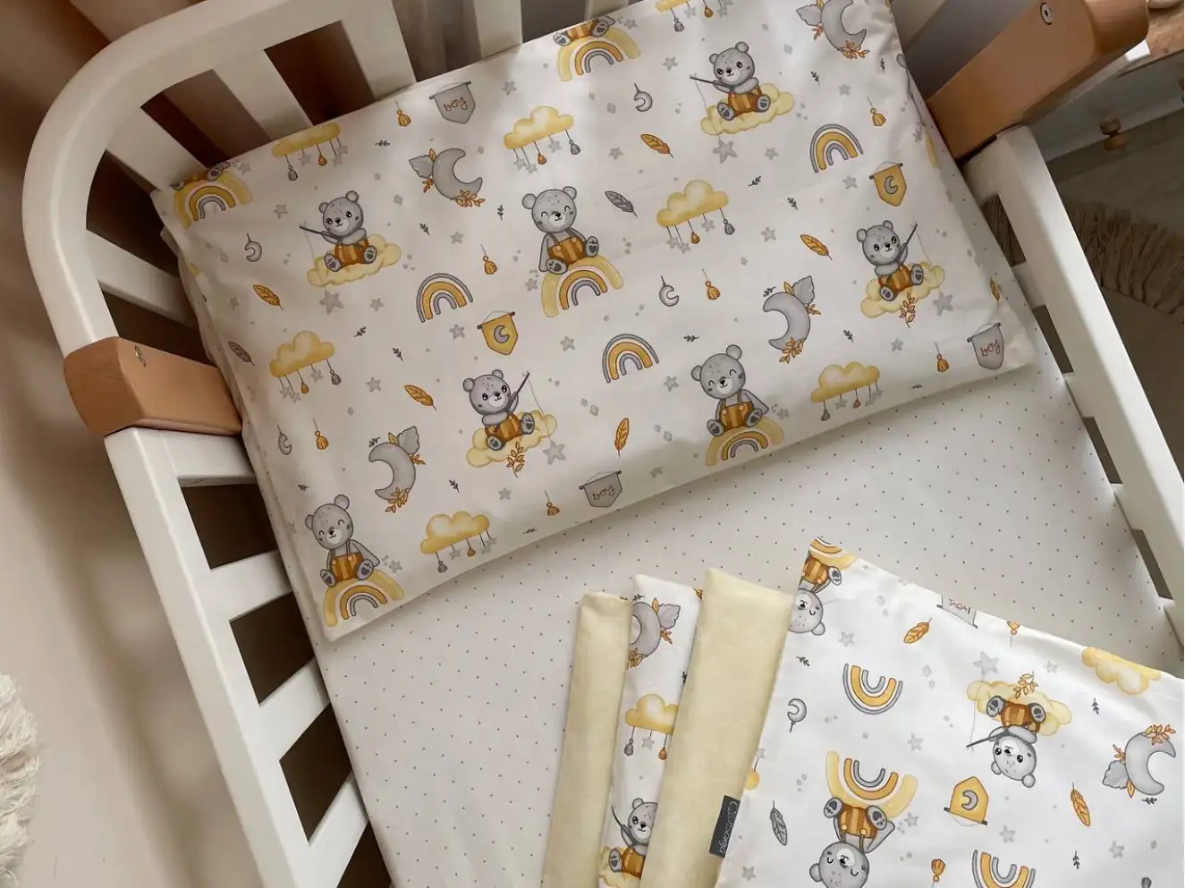 Комплект постільної білизни Baby Mix Ведмедик boy жовтий