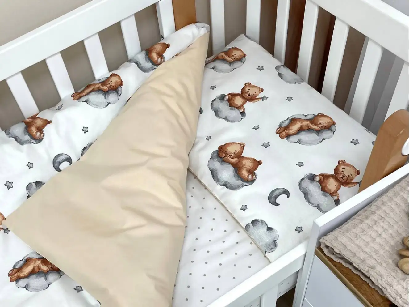 Комплект постельного белья Baby Mix Тедди бежевый