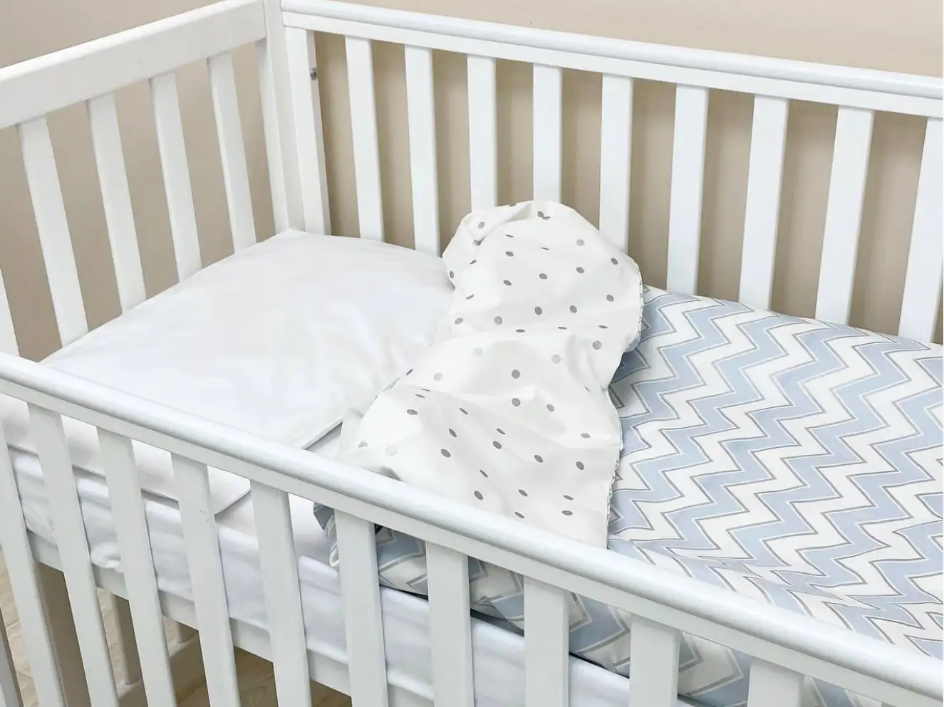 Комплект постельного белья  Shine голубой зигзаг