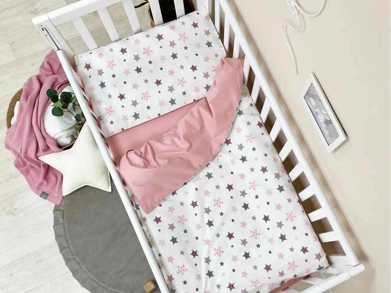 Комплект постільної білизни Baby Dream Stars пудра