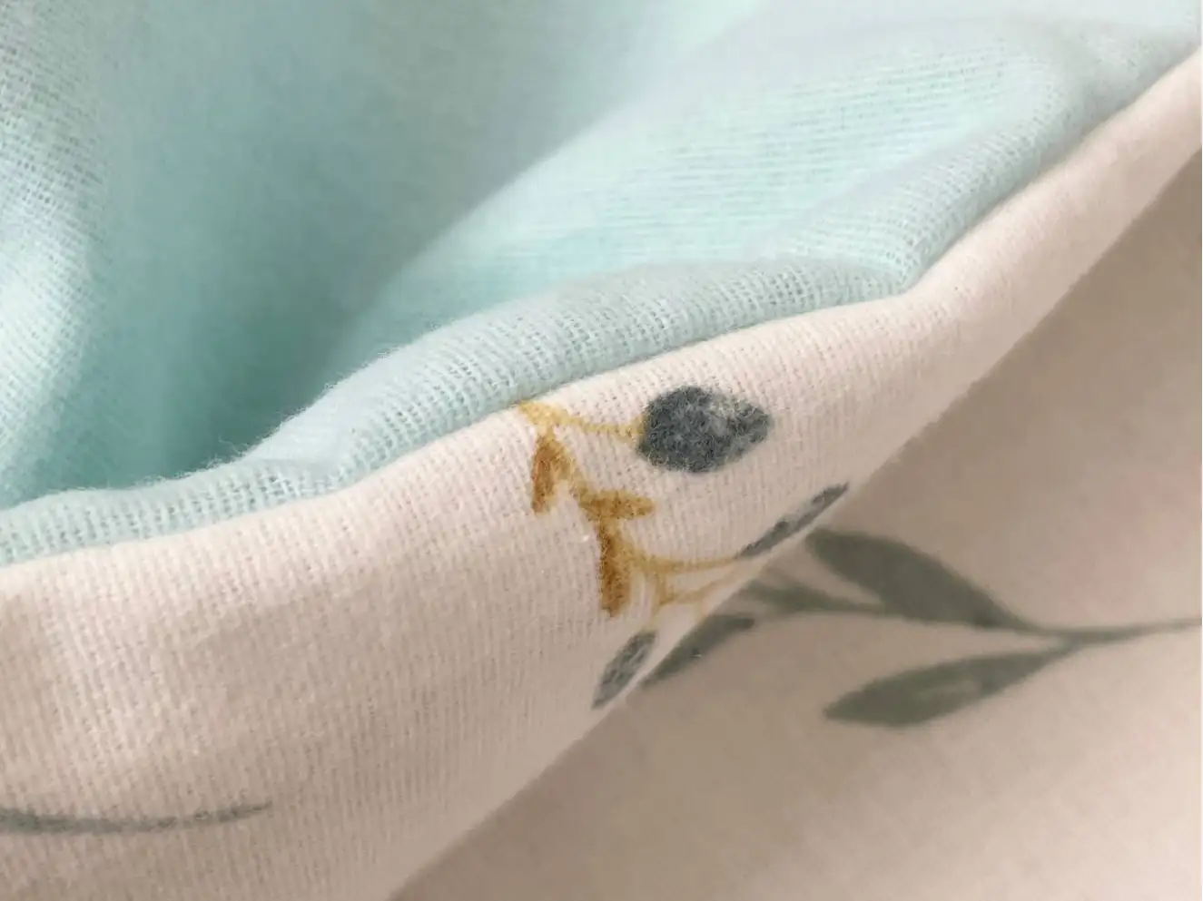 Комплект постільної білизни фланель Гілочки котики м`ята