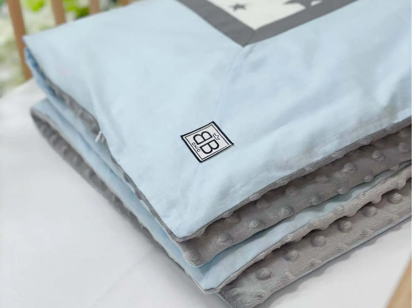 Комплект постельного белья Коллекция №4 Звезды голубой