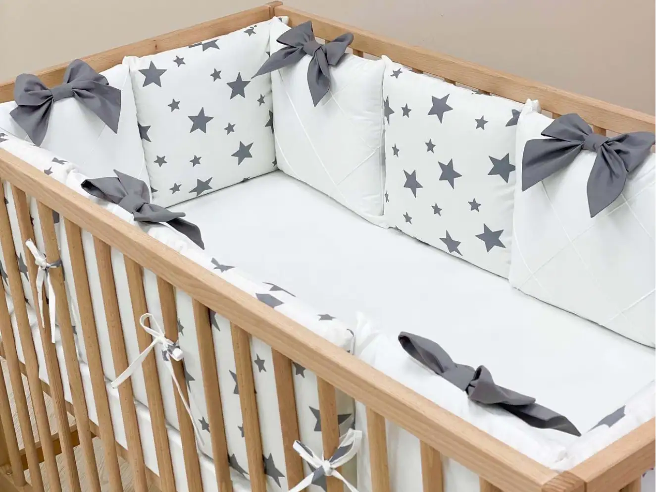 Комплект постельного белья Коллекция №4 Звезды серый