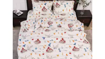 Полуторный набор постельного белья Гарри Поттер 150x220 из Бязи Gold