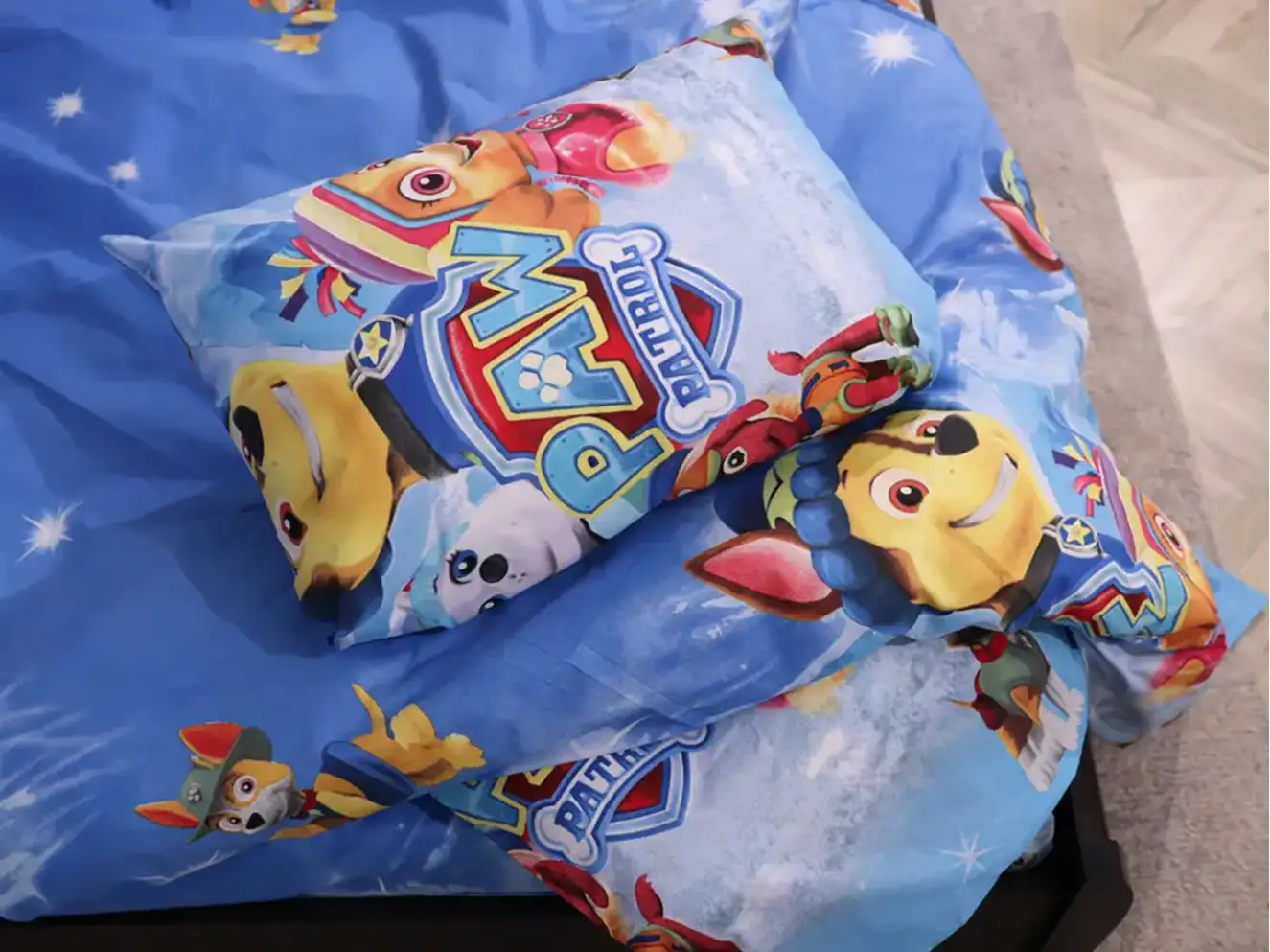 Полуторный набор постельного белья Щенячий патруль 150x220 из Бязи Gold