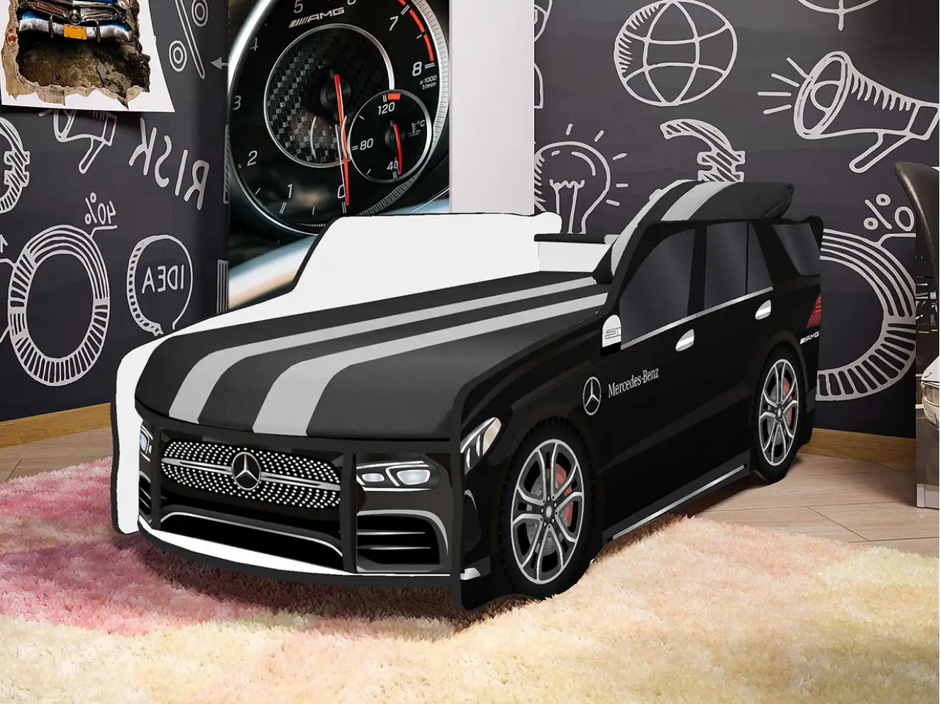 Акция Кровать машина Премиум Мерседес + акция за 1грн