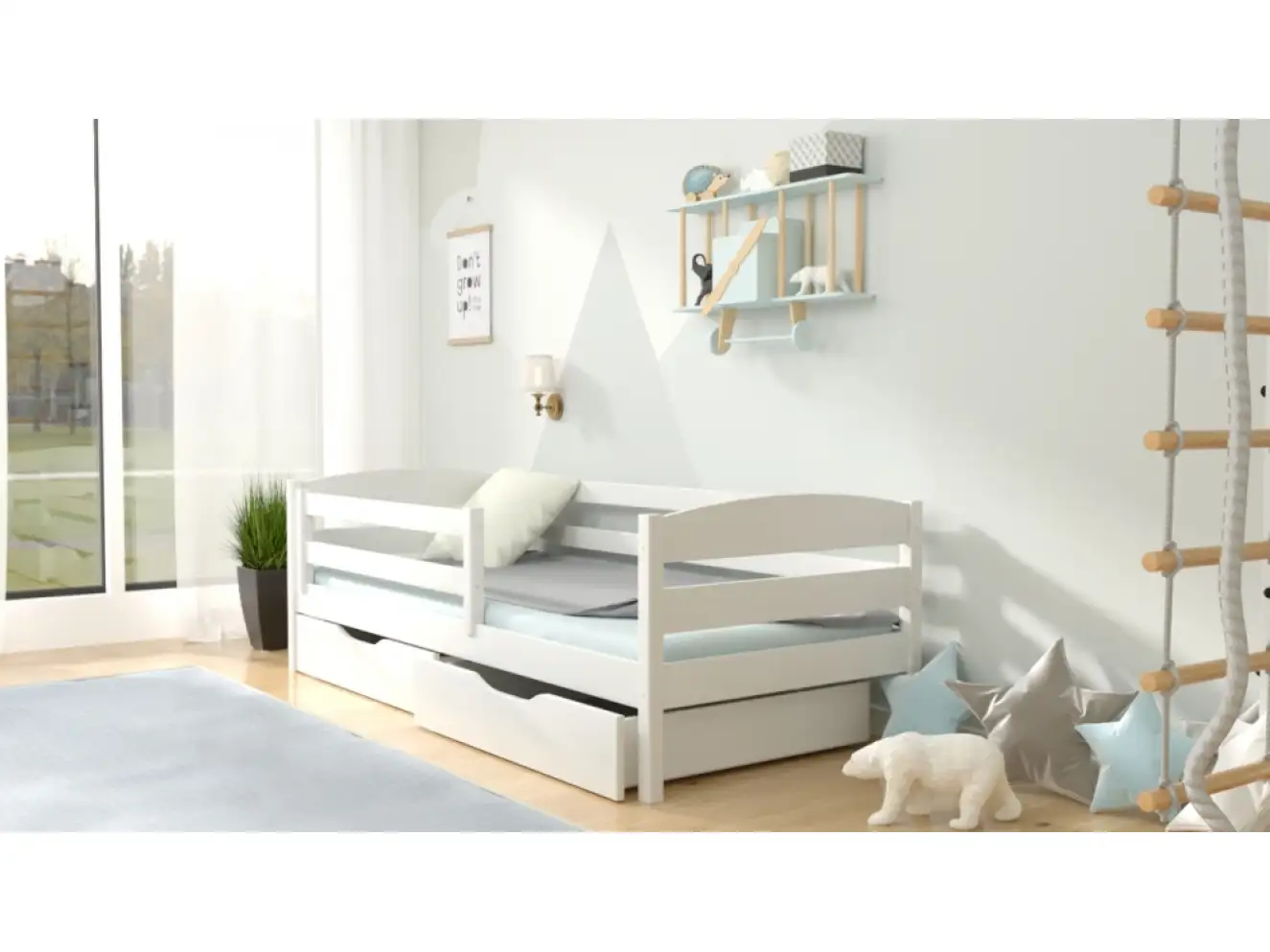 Детская кровать с дерева Хьюго (бук) Цвет RAL