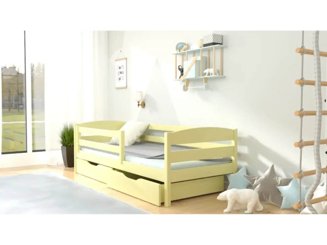 Детская кровать с дерева Хьюго (бук) Цвет RAL
