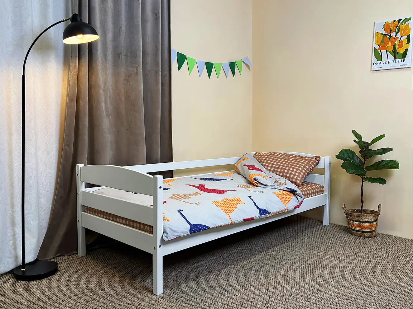 Детская кровать с дерева Хьюго (бук) Цвет RAL