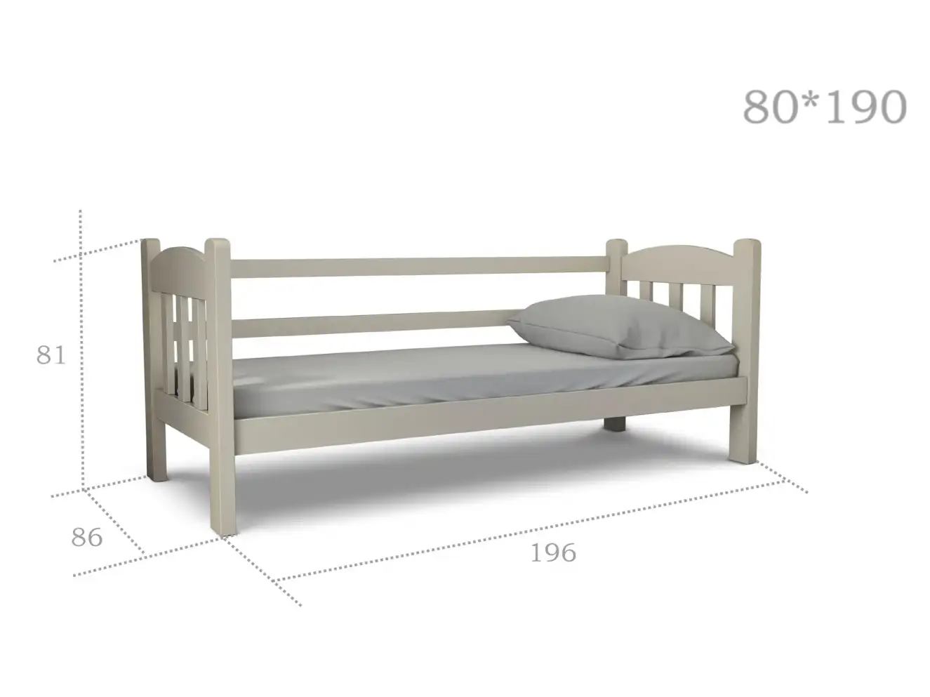 Детская кровать с дерева Элли (бук) Цвет RAL 