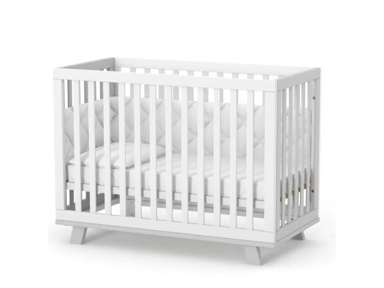 Детская кроватка Верес Манхэттен (Бело-Серый)