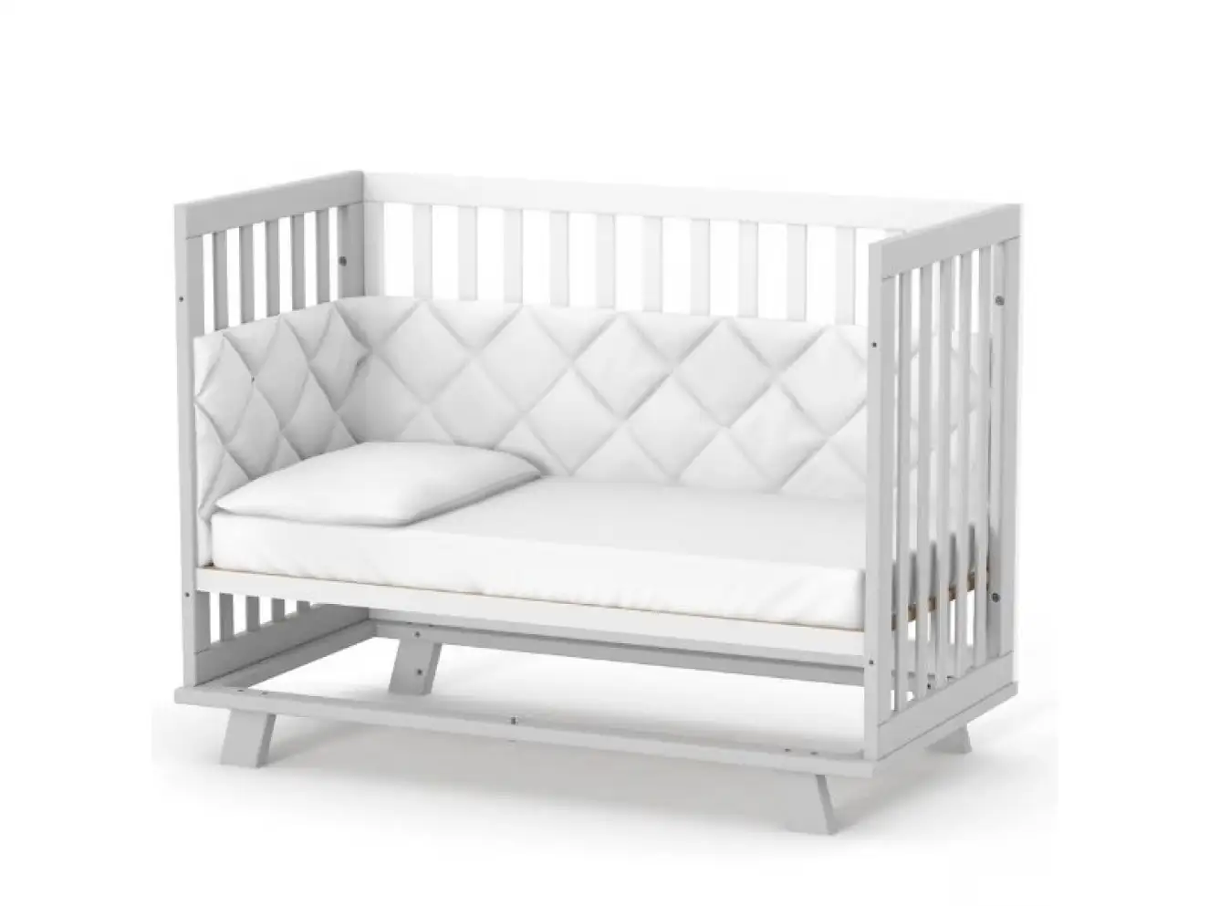 Детская кроватка Верес Манхэттен (Бело-Серый)