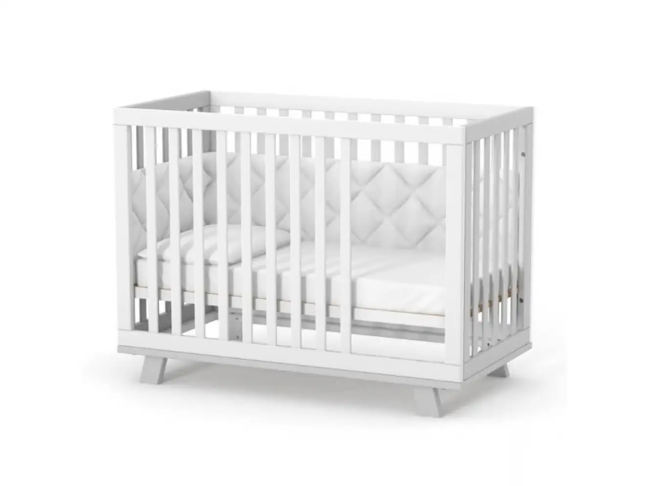 Детская кроватка Верес Манхэттен (Бело-Серый)