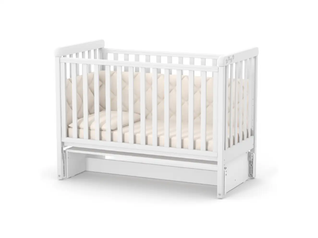 Детская кроватка Верес Лд12 без ящика (Белый) Ес