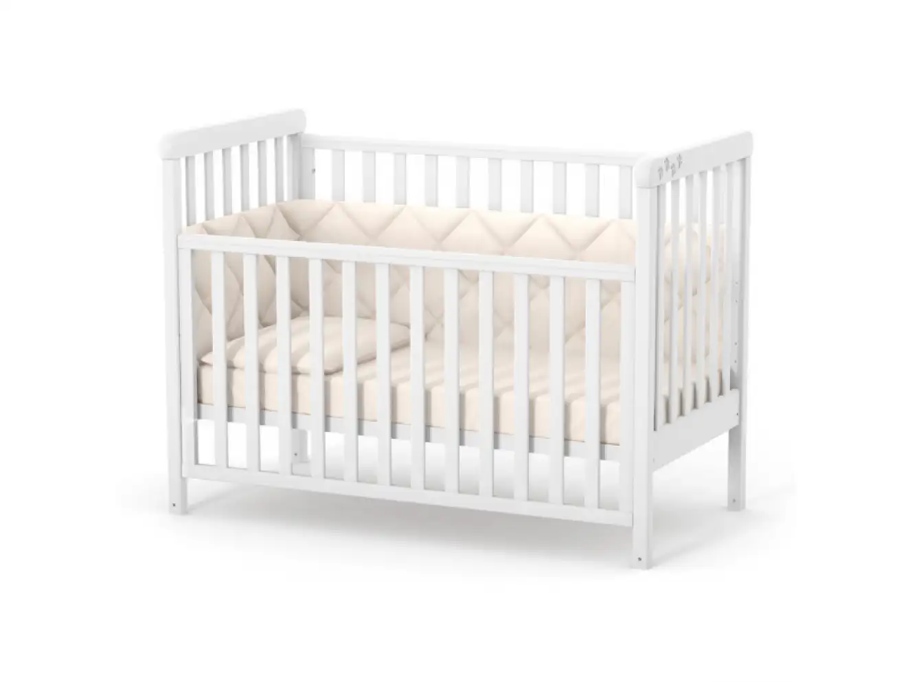 Детская кроватка Верес Лд12 без ящика (Слон. Кость) Ес