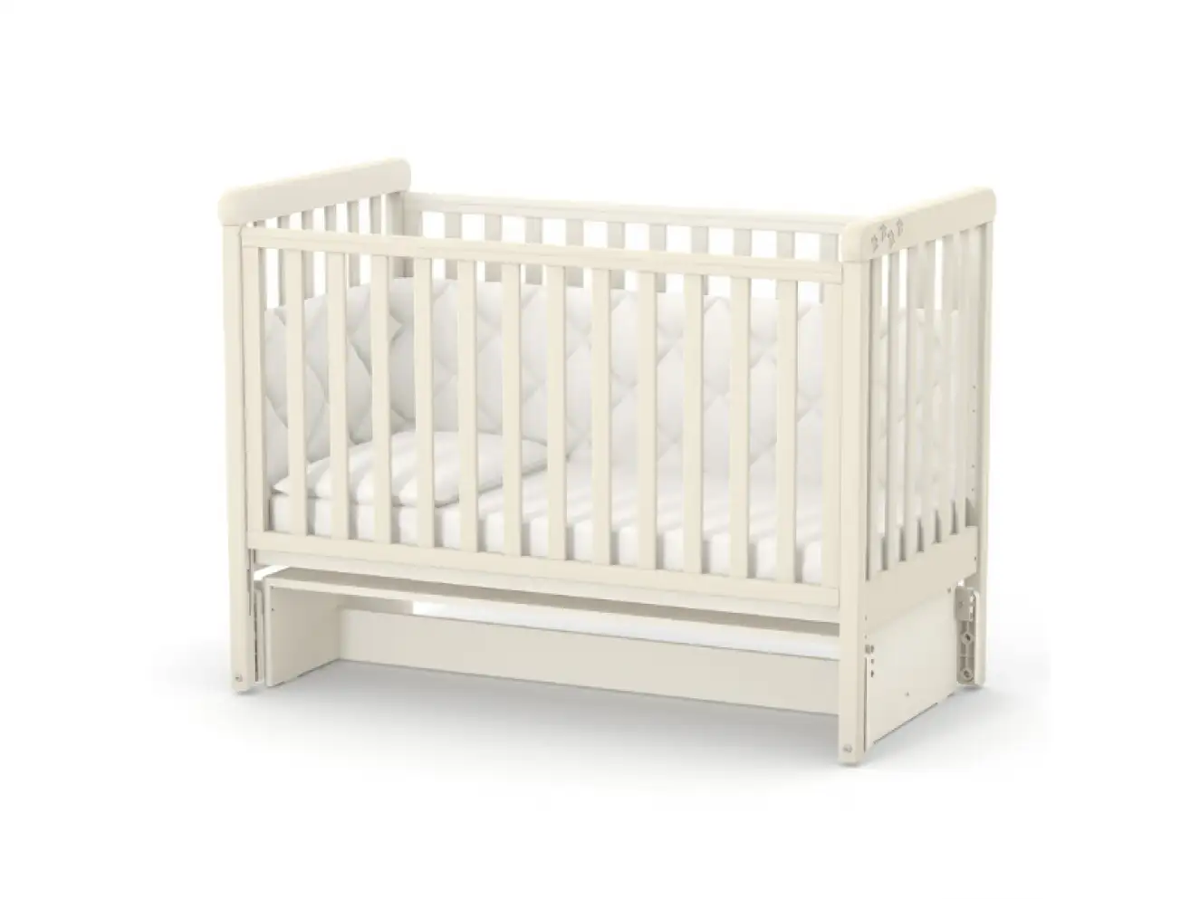 Детская кроватка Верес Лд12 без ящика (Слон. Кость) Ес