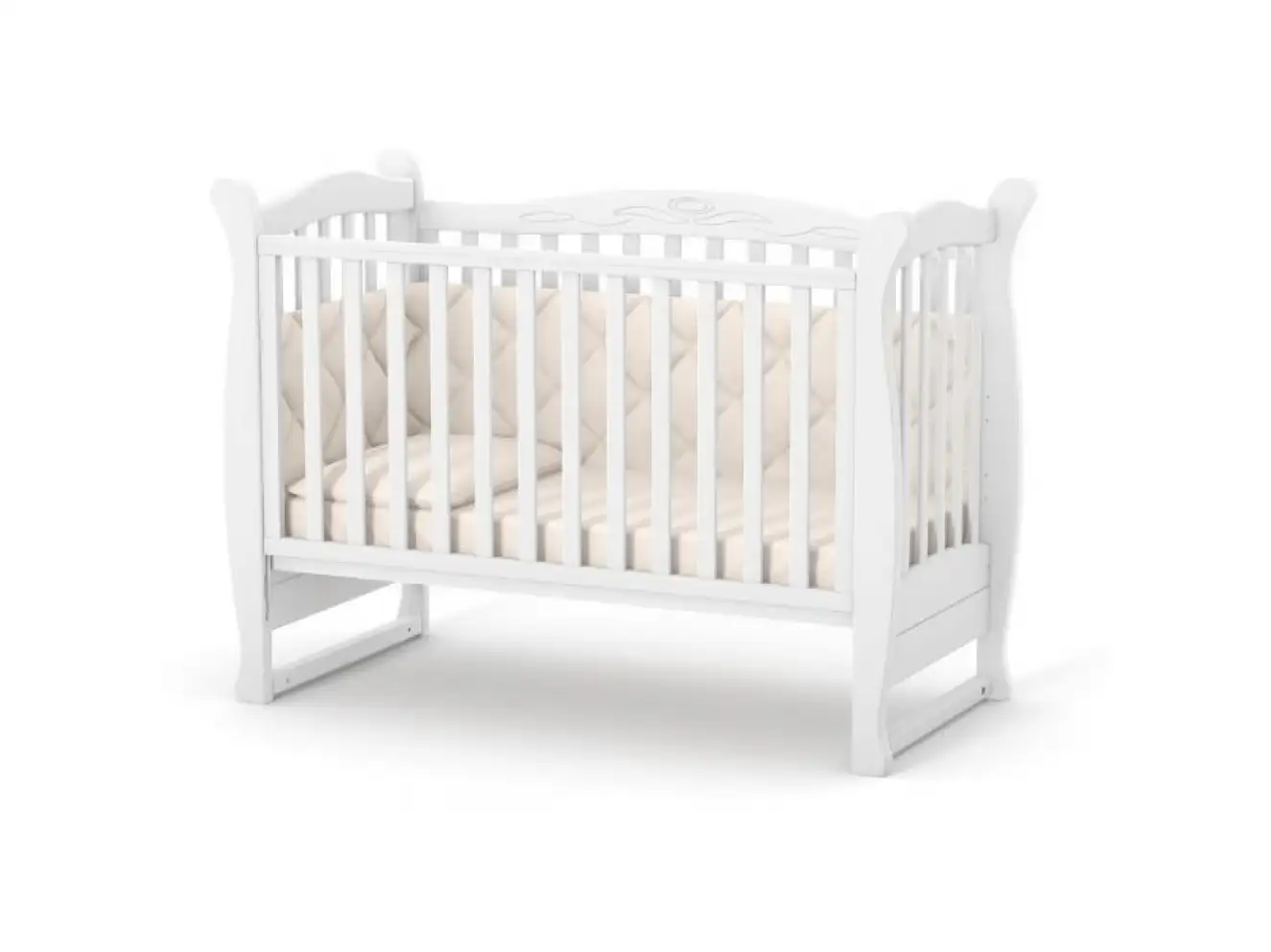 Детская кроватка Верес Лд15 без ящика (Белый) Ес