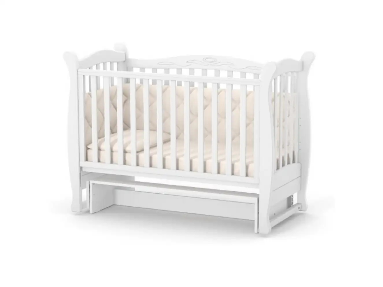 Детская кроватка Верес Лд15 без ящика (Белый) Ес