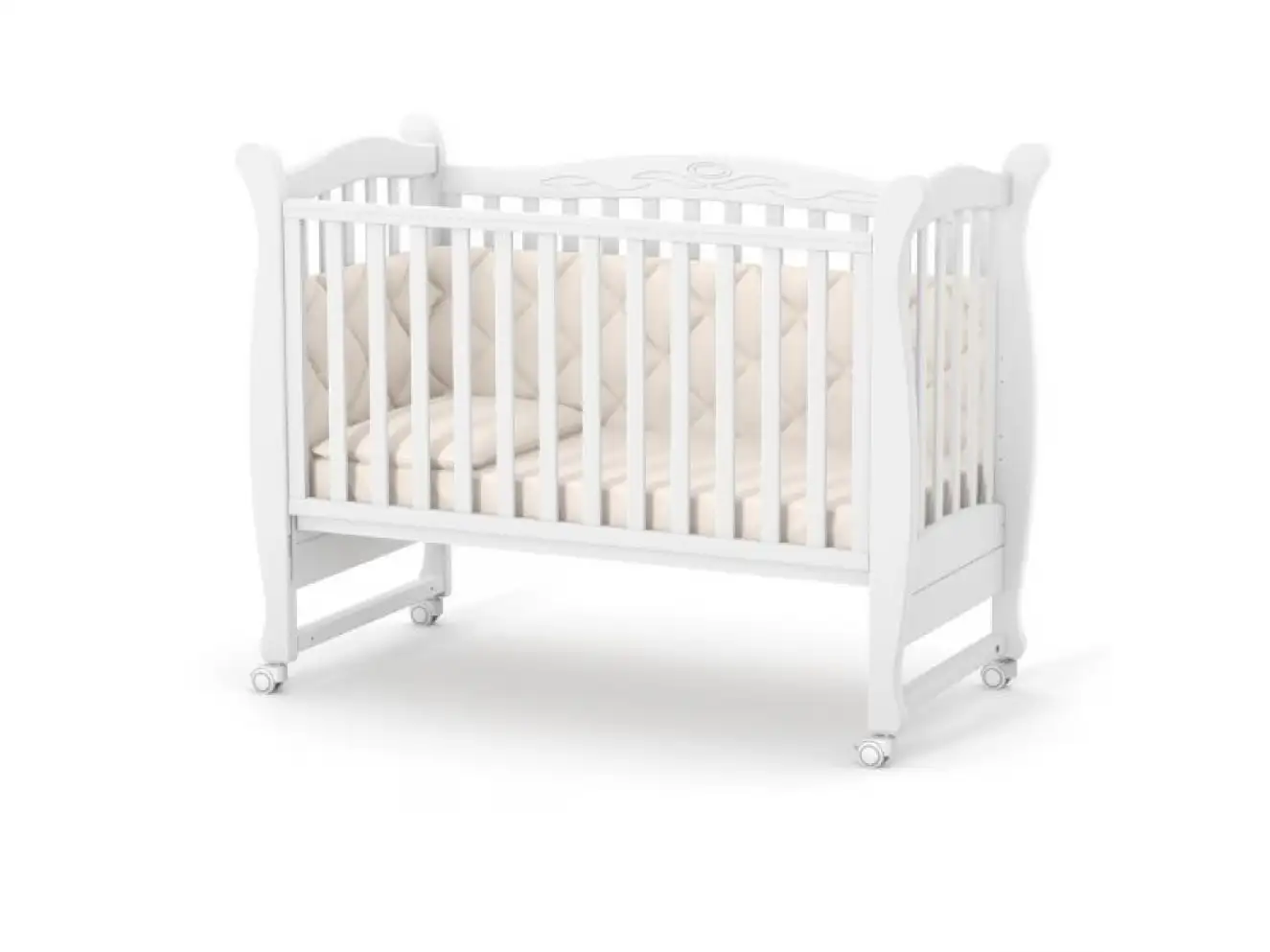 Детская кроватка Верес Лд15 без ящика (Белый) Ес