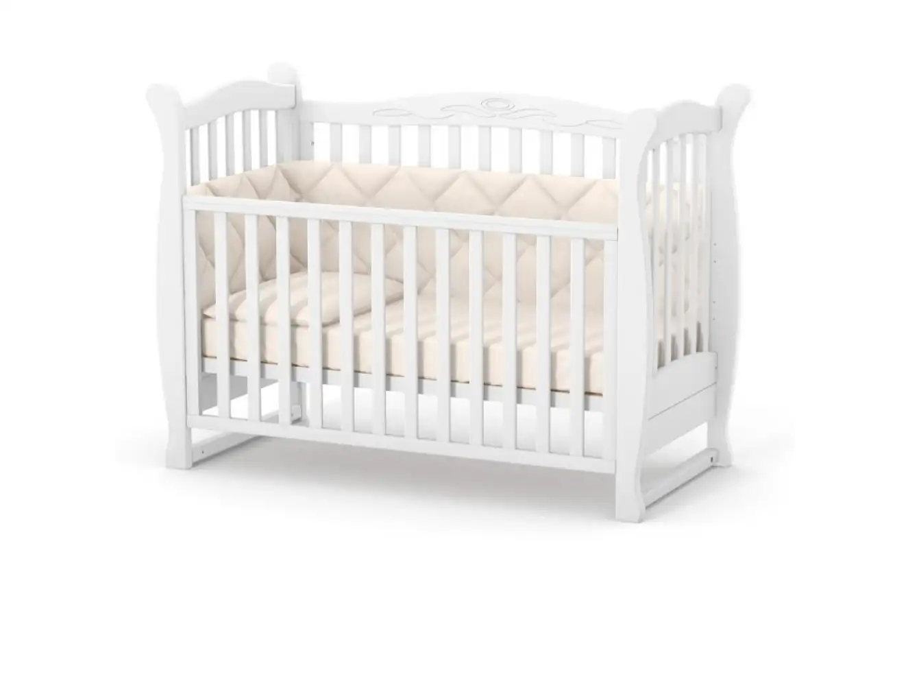 Детская кроватка Верес Лд15 без ящика (Белый) Ес