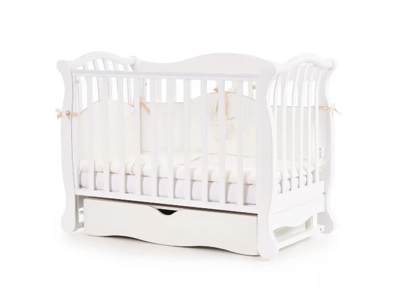 Детская кроватка Верес Лд19 без ящика (Белый) Ес