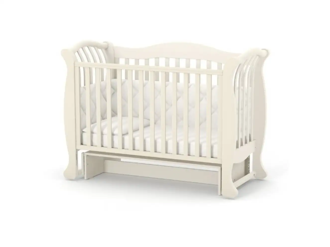 Детская кроватка Верес Лд19 без ящика (Слоновая Кость) Ес