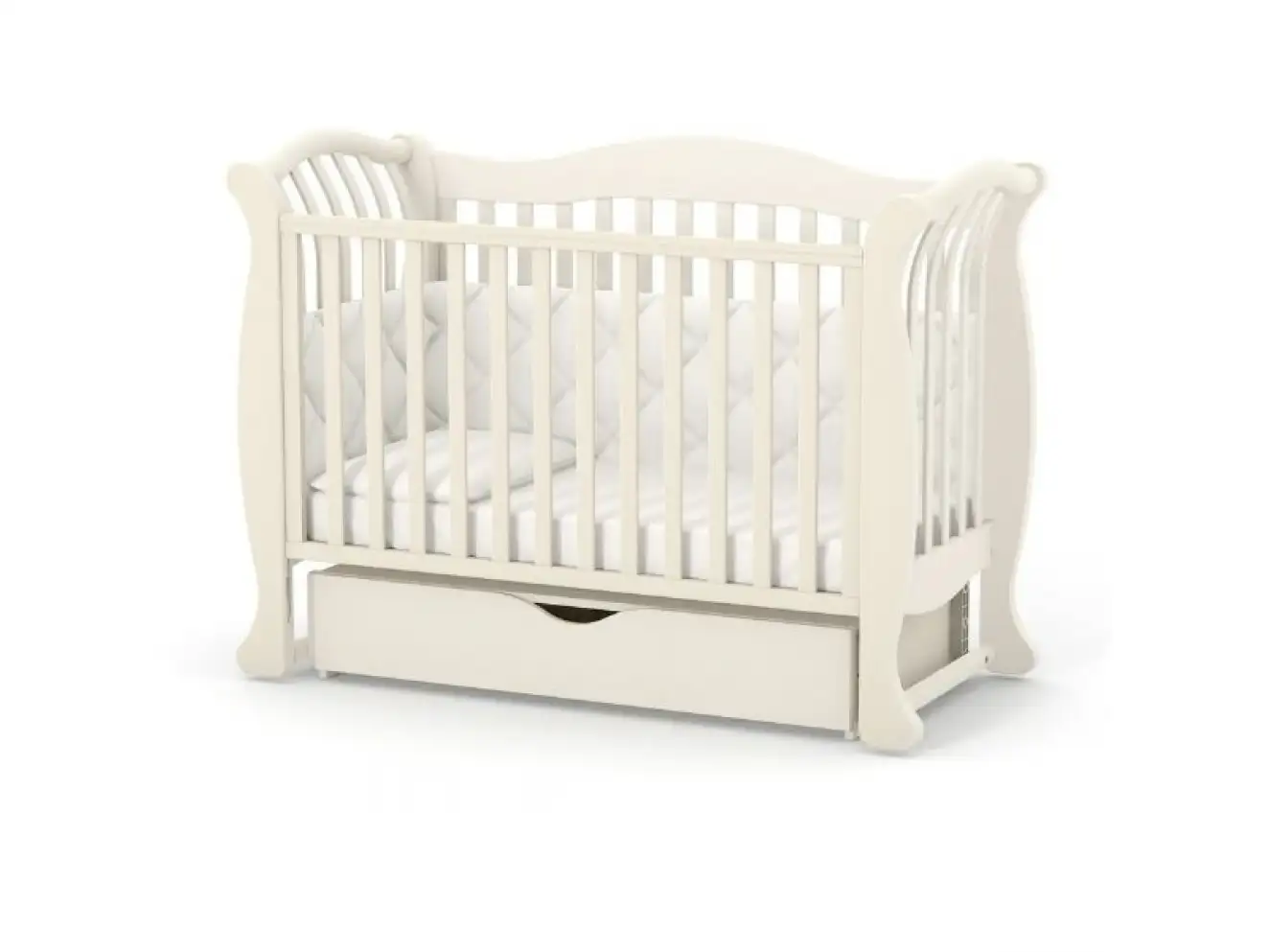 Детская кроватка Верес Лд19 без ящика (Слоновая Кость) Ес